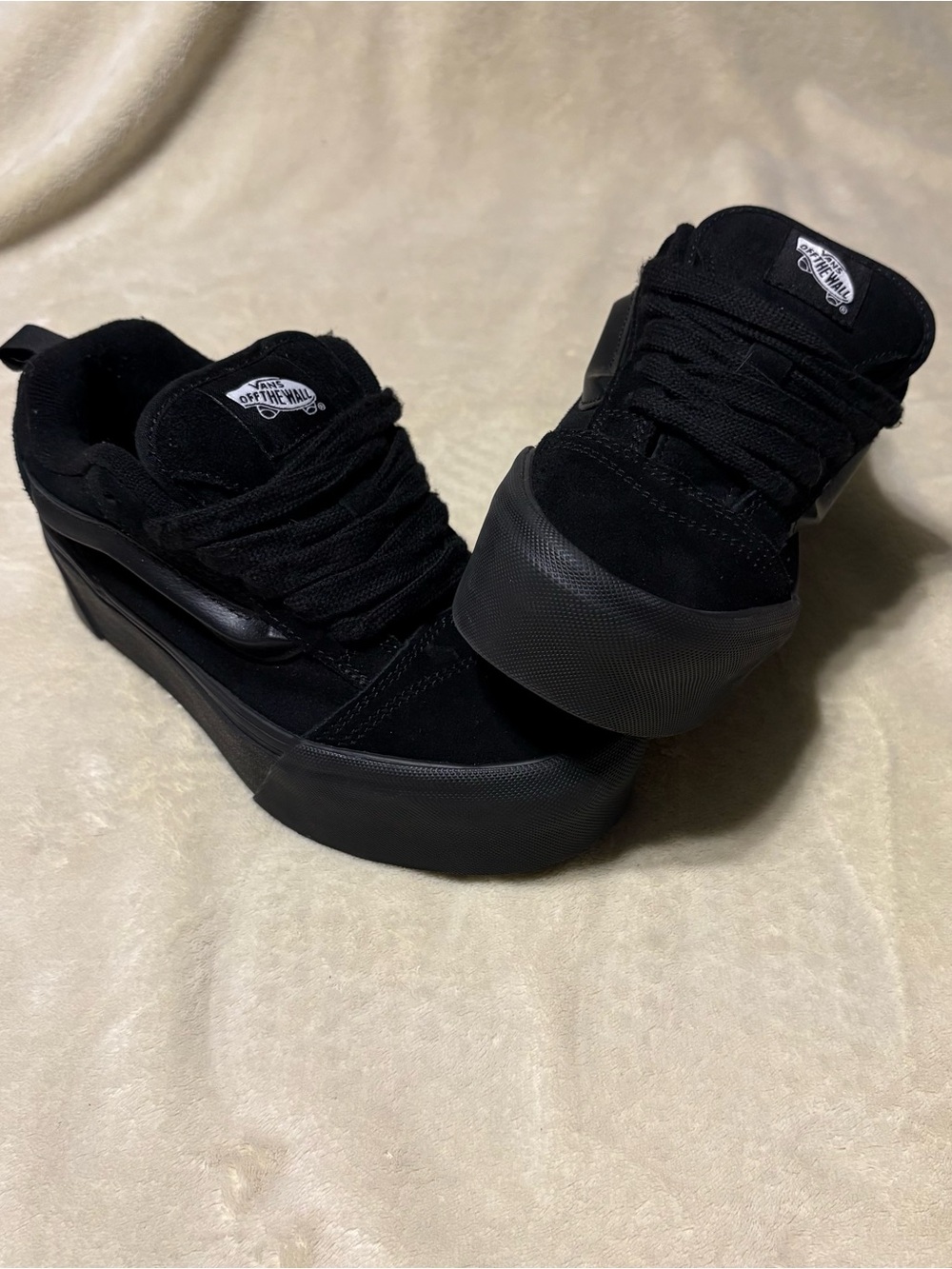 Vans Black Suede Low-Top Sneakers - Women's - Picture 2 of 6